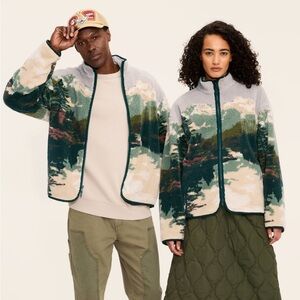 Woolrich x Target collab full zip fleece landscape tan XL unisex